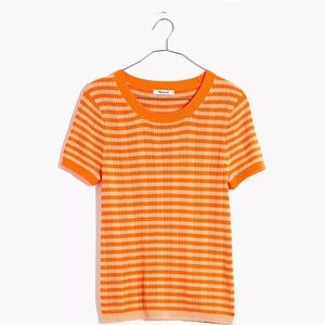 Madewell | Ringer Sweater Tee in Neon Stripe | Size: Small